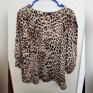 Flowy animal print blouse